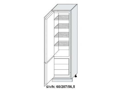 Platinum D14/DL 60 skříňka dolní pro lednici