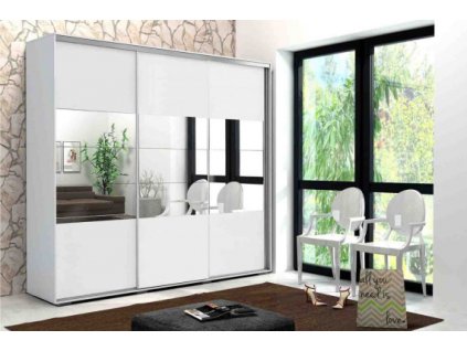 A26 skříň šatní s posuvnými dveřmi, se zrcadly
