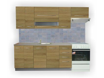 silver sestava dub sonoma grey nabytek kunc