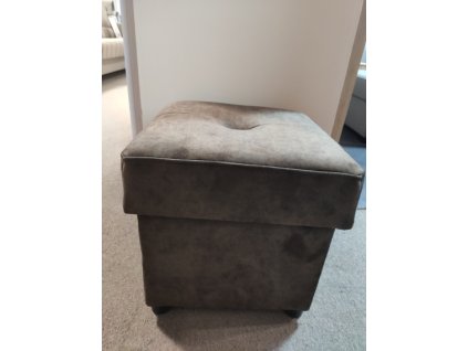 Taburet s úložným prostorem hnědý - VÝPRODEJ