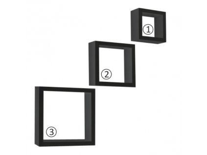 KVADRO sada 3 ks polic