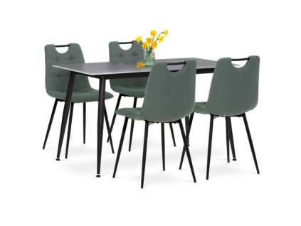 ASE 1001 - Jídelní set s 4 židlemi, Stůl mramor