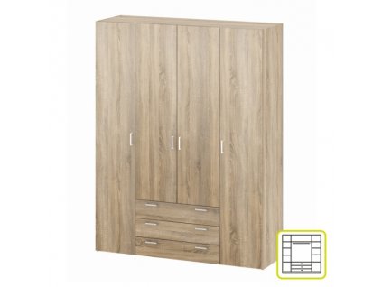 GWEN 70429 skříň, 4 - dveřová