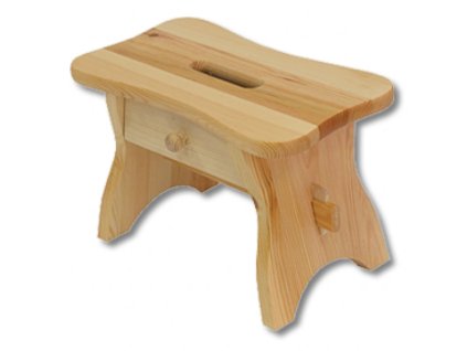 KT255 stolička se zásuvkou - borovice masiv