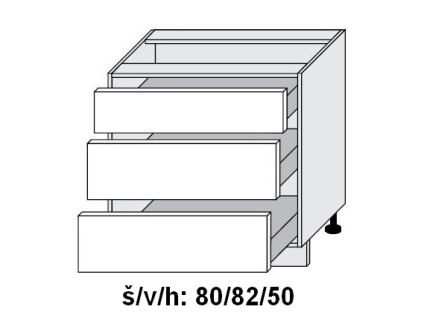Quantum D3M/80 skříňka dolní zásuvková