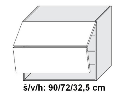 Quantum  W8B AVENTOS/90 skříňka horní výklopná