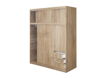 Skříň 3000 s posuvnými dveřmi 1/3 policová + 2/3 šatní