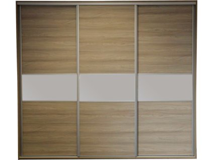 HANY skříň 210 - 270 cm, výška 240 cm - 3 dveře dělené