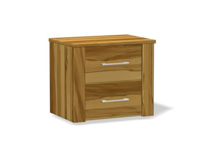 TYGER 2 noční stolek se dvěma zásuvkami, buk masiv