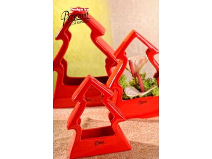 Stromeček červený, porcelánový 16 cm