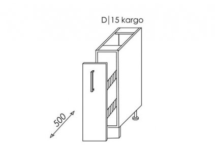 Platinum D15 + CARGO skříňka dolní