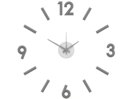 Nástěnné nalepovací hodiny 10X003 šedé