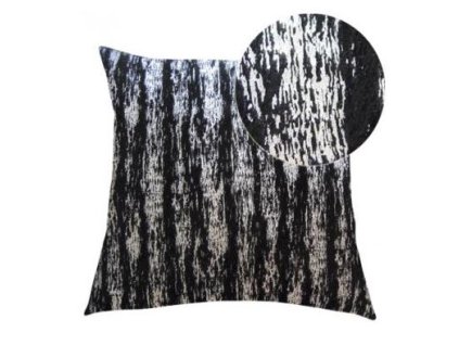 Polštář černostříbrný