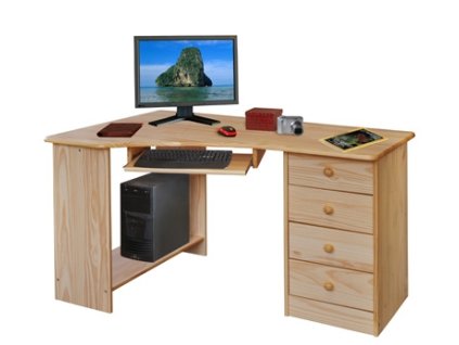 PC stůl rohový 8846 lakovaný