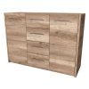 Komoda MIA 2 100–130 cm, výška 86 cm (2D4S)  kombinovaná 2 dvířka a 4 zásuvky