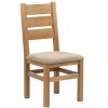PRESLAW jídelní židle dub masiv, čalouněný sedák