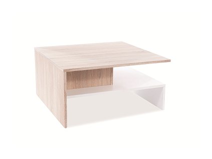 LINDA  konferenční stolek dub sonoma/bílá  (S)