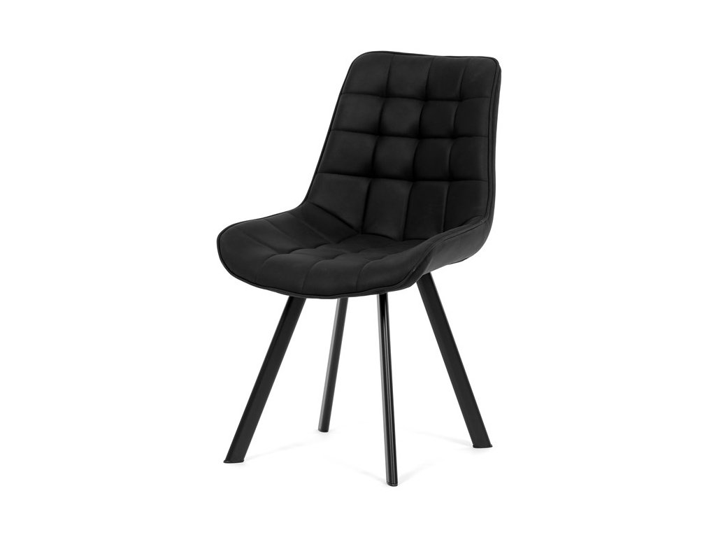 Jídelní židle, černá, látka vintage, HC-V3066 BK3 (Barva Černá)