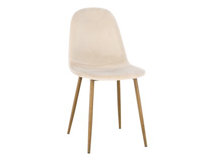 Židle, béžová Dulux Velvet látka / buk, LEGA