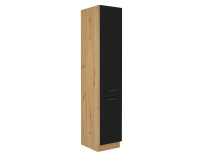Potravinová skříňka, černý mat / dub artisan, Monro 40 DK-210 2F