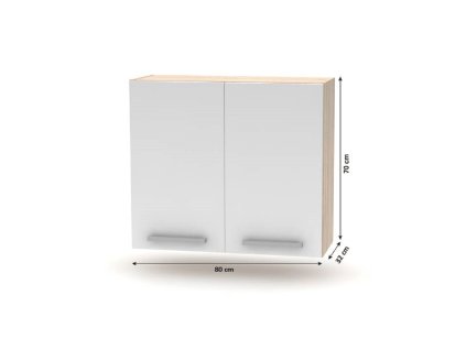 Kuchyňská linka 2,4 m, dub sonoma / bílá, NOVA PLUS