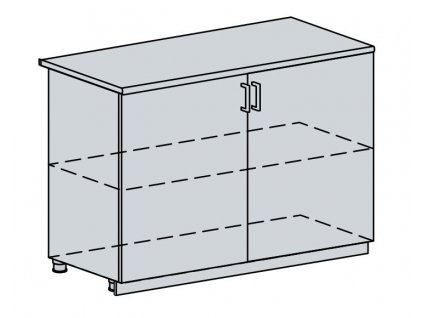 120D d. skříňka 2-dveřová VERSAILLES smokie soft