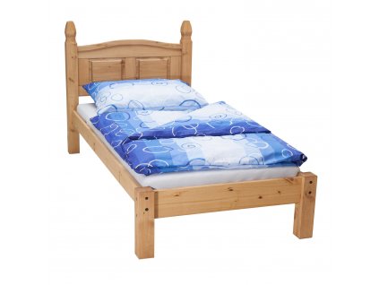 Masivní dětská postel CORONA z borovice, voskovaná, 90x200 cm