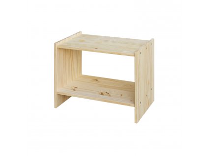 Masivní borovicový noční stolek 7815 nelakovaný, kompaktní rozměry