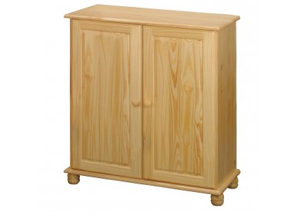 Masivní borovicový prádelník 2 dvířka 8017 s lakovaným povrchem