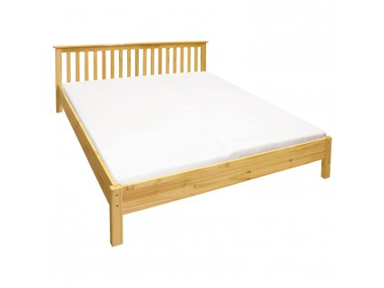 Masivní dvoulůžko TORINO 180x200 cm z lakované borovice, stabilní a odolné