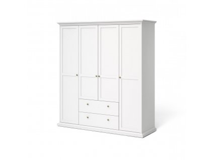 Bílá skříň Provence 369 FALCO z odolného lamina, 200x100 cm