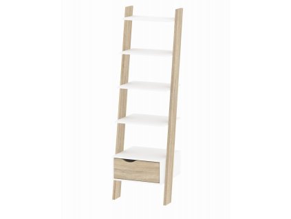 Regál Retro 385 bílá/dub sonoma