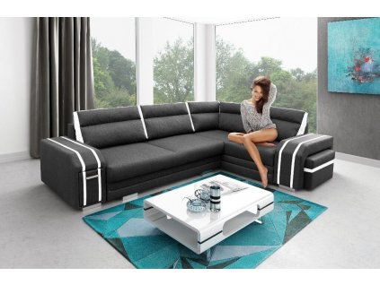 Sedací souprava Avanti P černá/EKO bílá