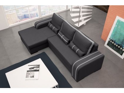 Sedací souprava Perry L tm.šedá/sv.šedá