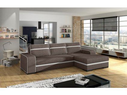 Sedací souprava Funny P tm.hnědá/EKO bílá