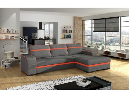 Sedací souprava Funny P šedá/oranžová