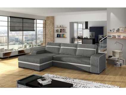 Sedací souprava Funny L šedá/EKO bílá