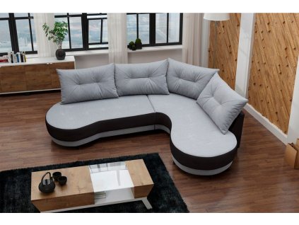 Sedací souprava Abbey P šedá/černá