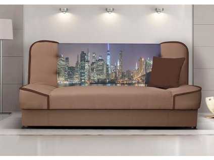 Pohovka Rallye hnědá/město