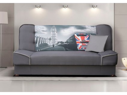 Pohovka Rallye šedá/autobus