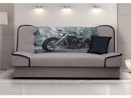 Pohovka Rallye šedá/motorka A