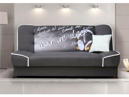 Pohovka Rallye šedá/sluchátka