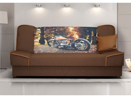 Pohovka Rallye hnědá/motorka B