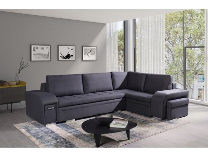 Sedací souprava Alana P tm.šedá