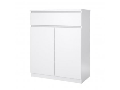 Bílá lesklá komoda Simplicity 234 s 4 zásuvkami, moderní design FALCO