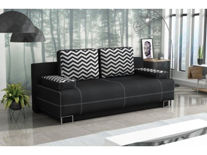 Pohovka Timmy - Sawana 14/Zygzak-černá