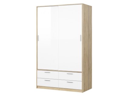 Skříň Lincoln 321 dub sonoma/bílý lesk