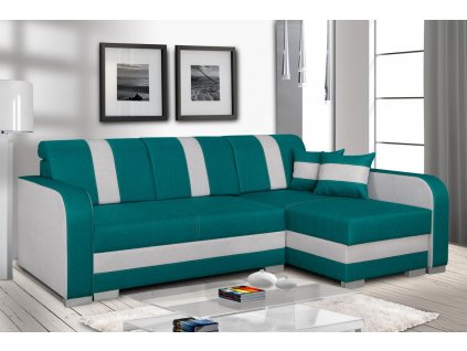 Sedací souprava Costa P tyrkysová/šedá