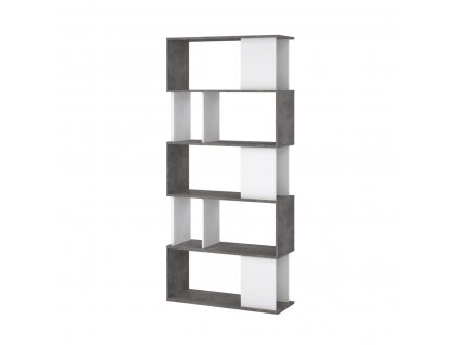 Regál Penta 735 beton/bílá