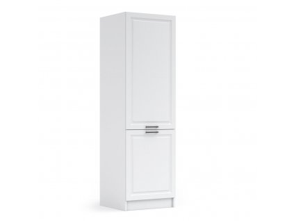 Bílá matná kuchyňská potravinová skříň Irma SL60, venkovský styl, odolné MDF